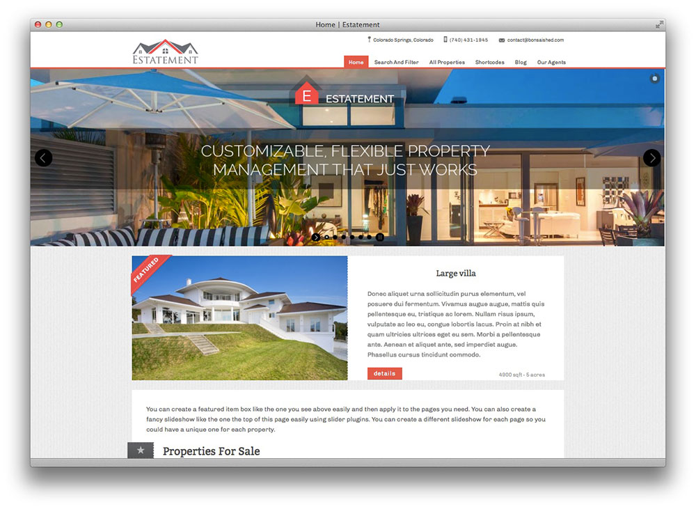 Estatement - Powerful Theme