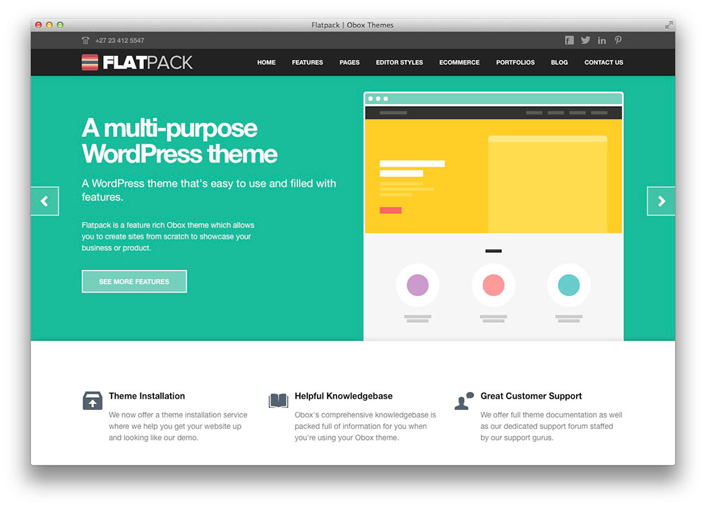 FlatPac - Tema WordPress Plano