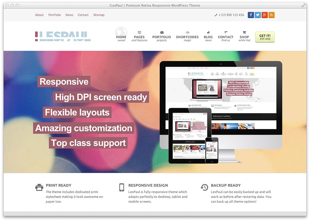 !LesPaul - Retina Responsive WordPress Theme