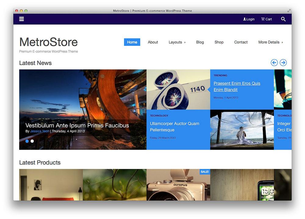 MetroStore - eCommerce Plano Tema WordPress
