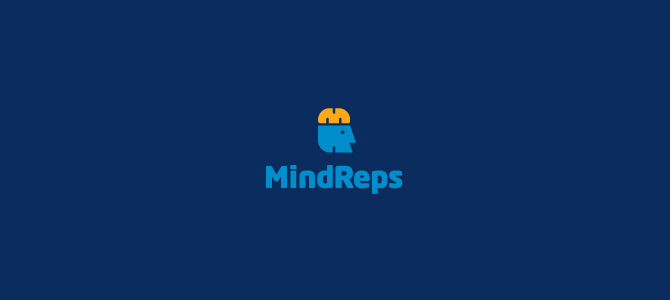 MindReps Flat Logo Design