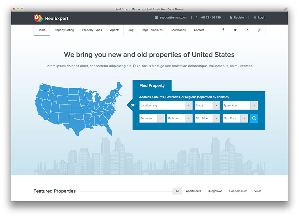  Real Expert - Responsive Real Estate WP Theme