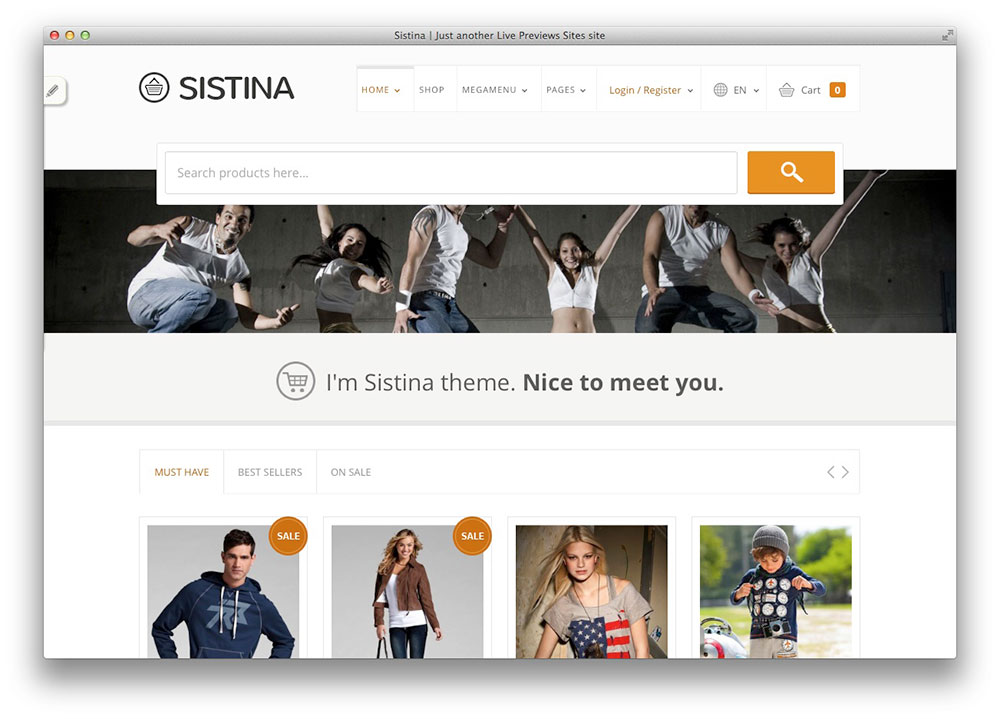 Sistina - TEMA Plano WooCommerce WordPress