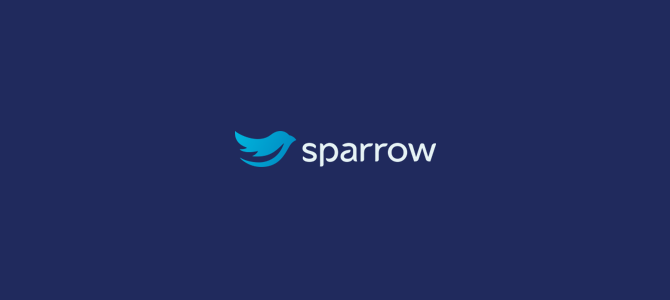 Sparrow flat logo design