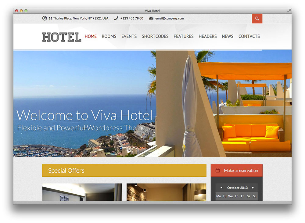 Viva Hotel - Premium Responsive WordPress Theme