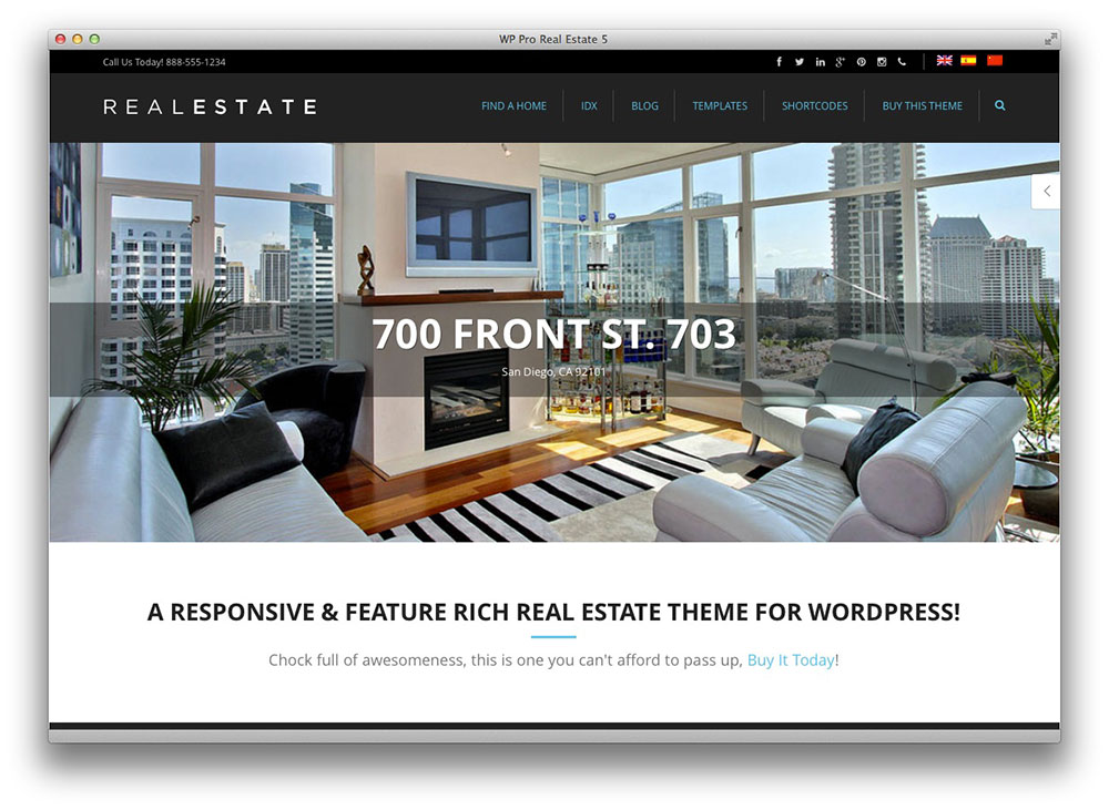 WP Pro Real Estate 5 Responsive WordPress Theme
