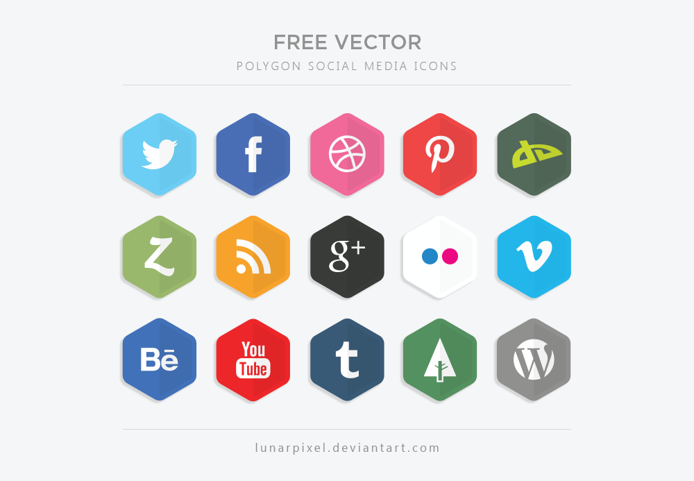 vector polygon social icon