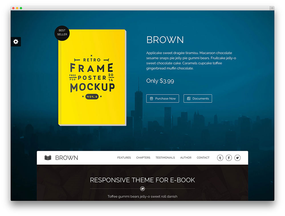 brown - one page ebook selling theme