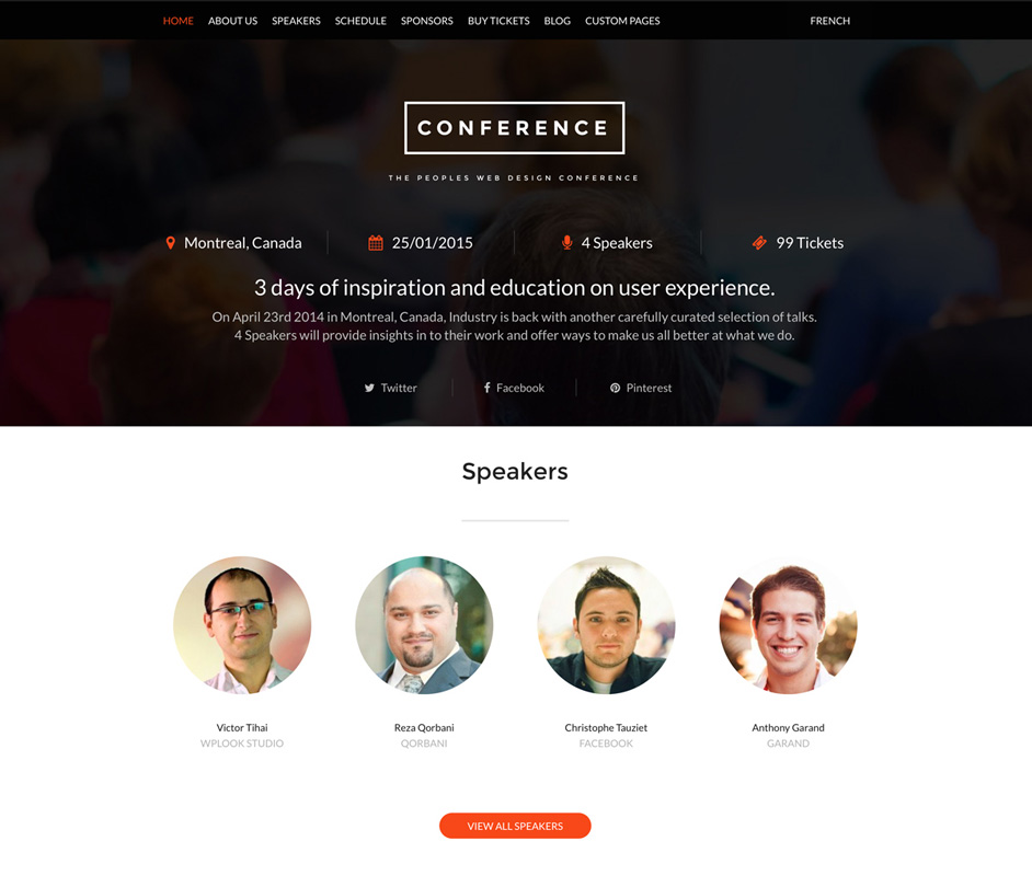 conference WordPress theme