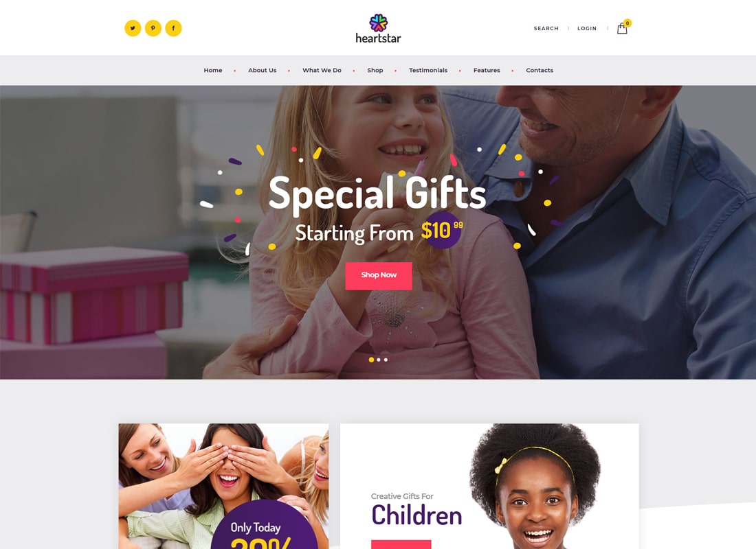 heartstar | gift shop, party & event wordpress theme