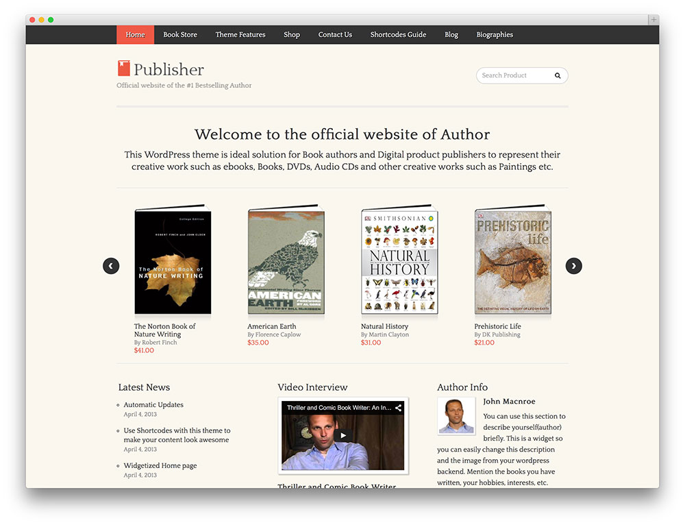 publisher - simple ecommerce theme
