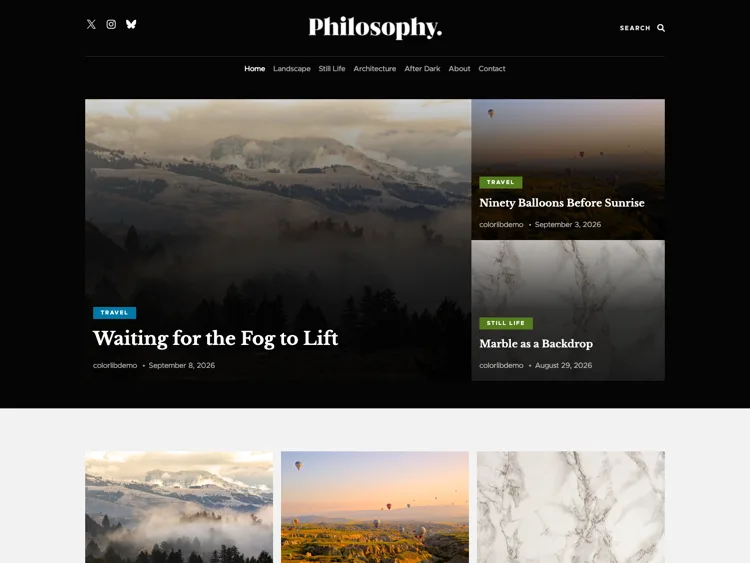 Philosophy - Editorial Blog Theme