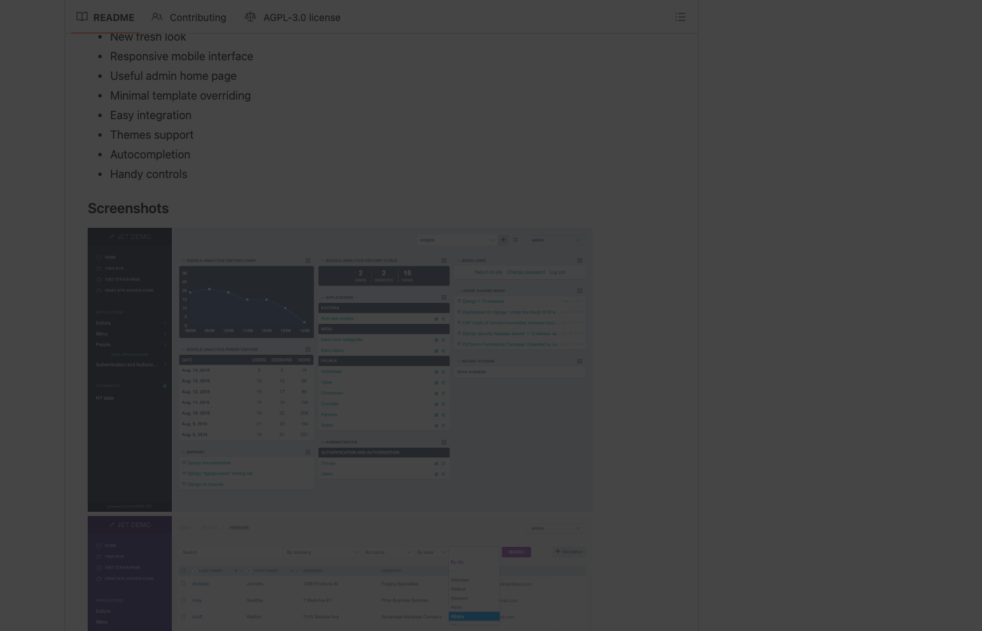 Django Jet Reboot - actively maintained fork of Django Jet