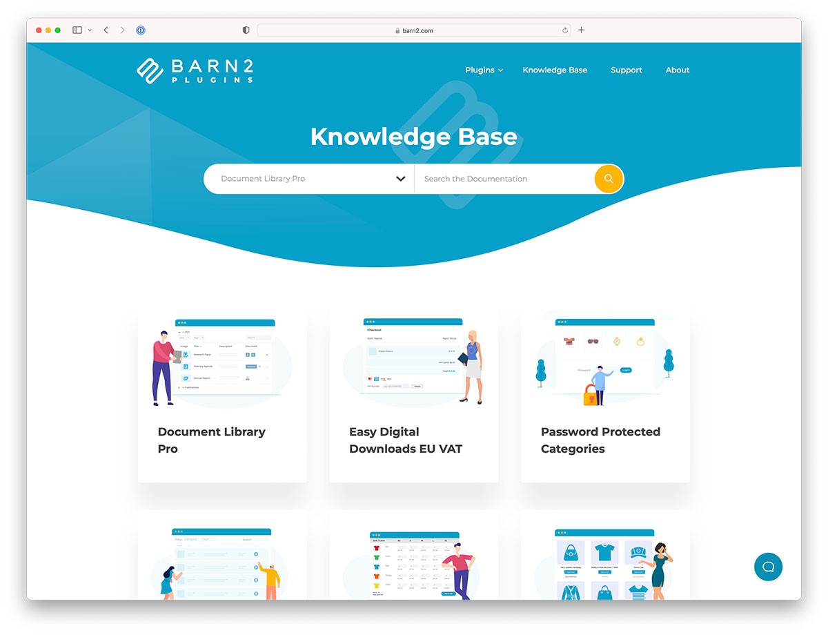 barn2 - wordpress knowledge base example