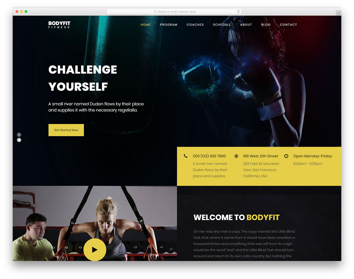 Bodyfit - Free Bootstrap Fitness Website Template 2024 - Colorlib