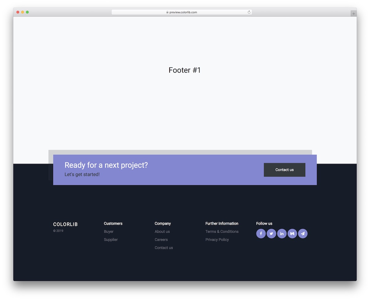 Bootstrap Footer V01 Free Modern Footer Template 2024 Colorlib