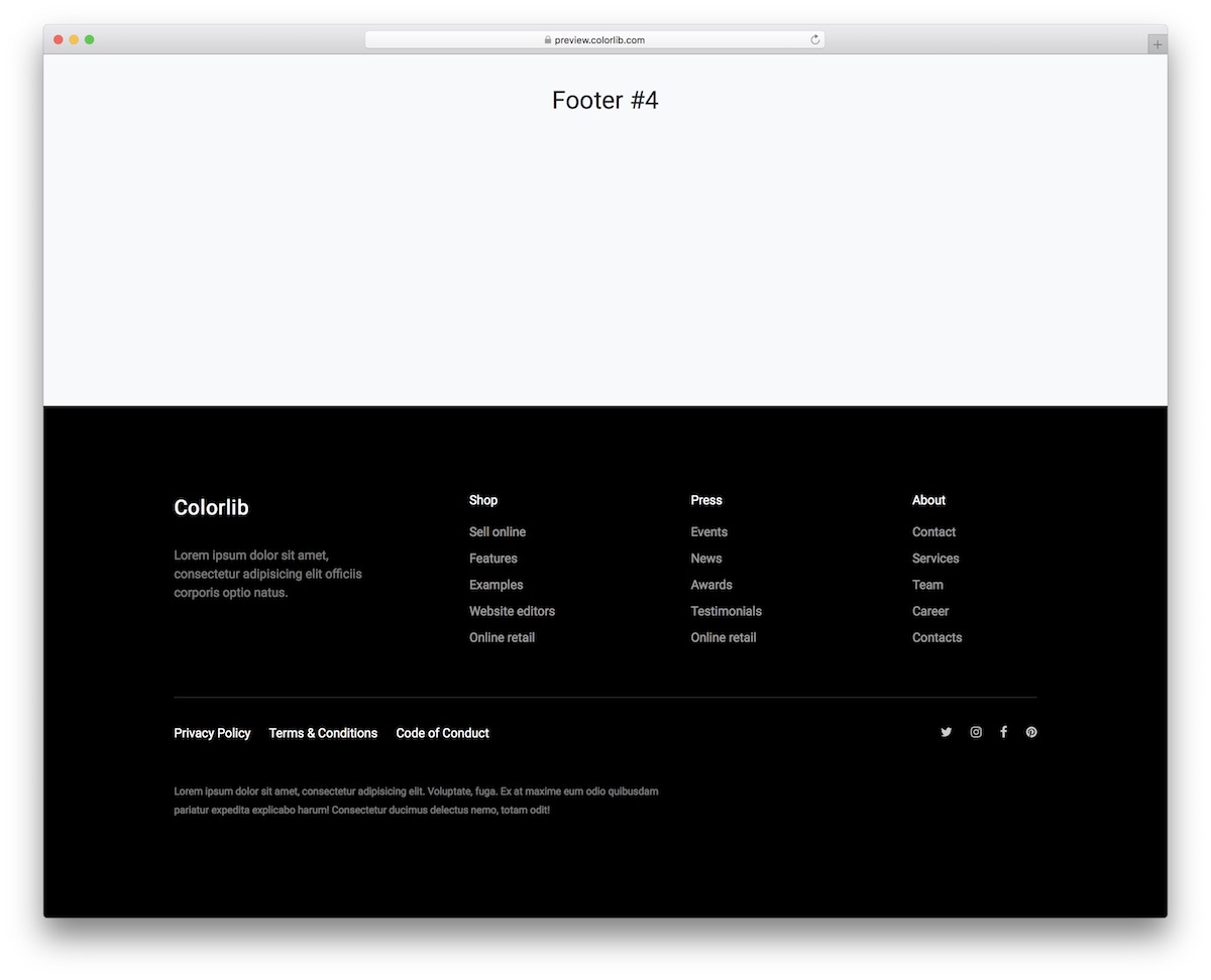 Bootstrap Footer V04 - Free Advanced Footer Template 2025 - Colorlib