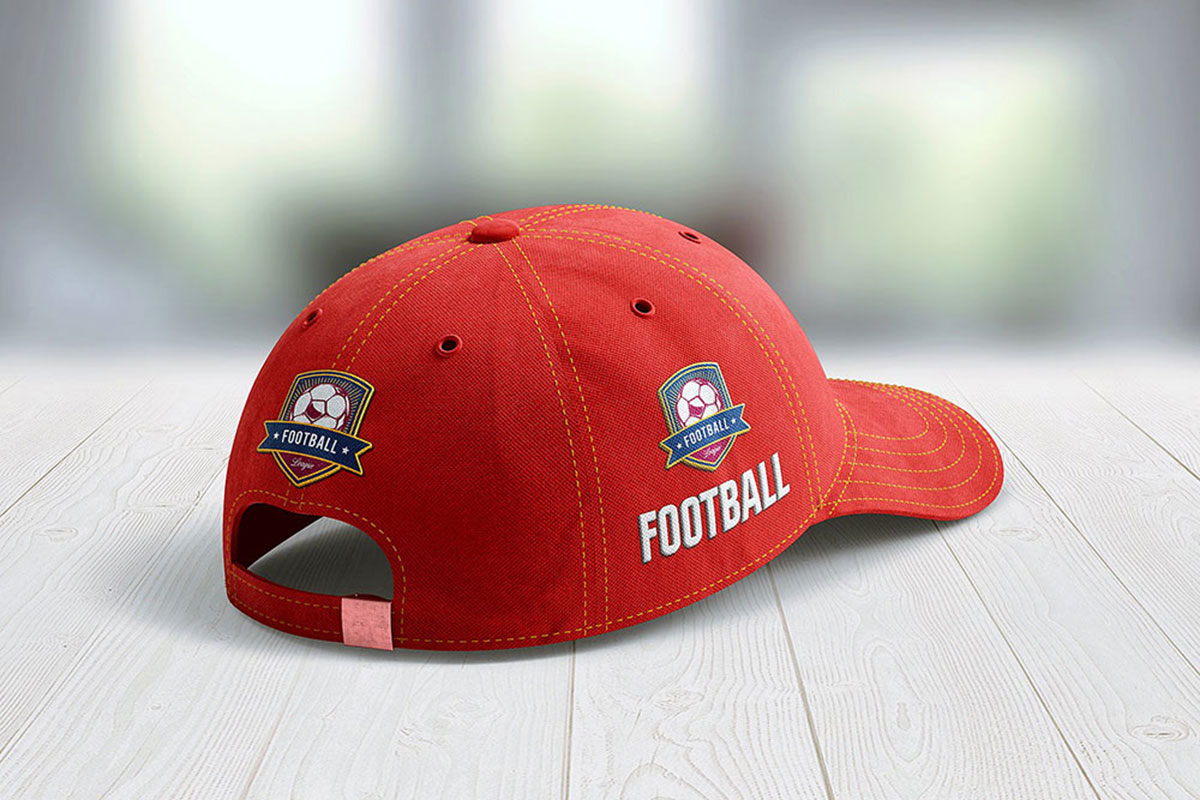CURVED BRIM FITTED HAT MOCK-UP TEMPLATE