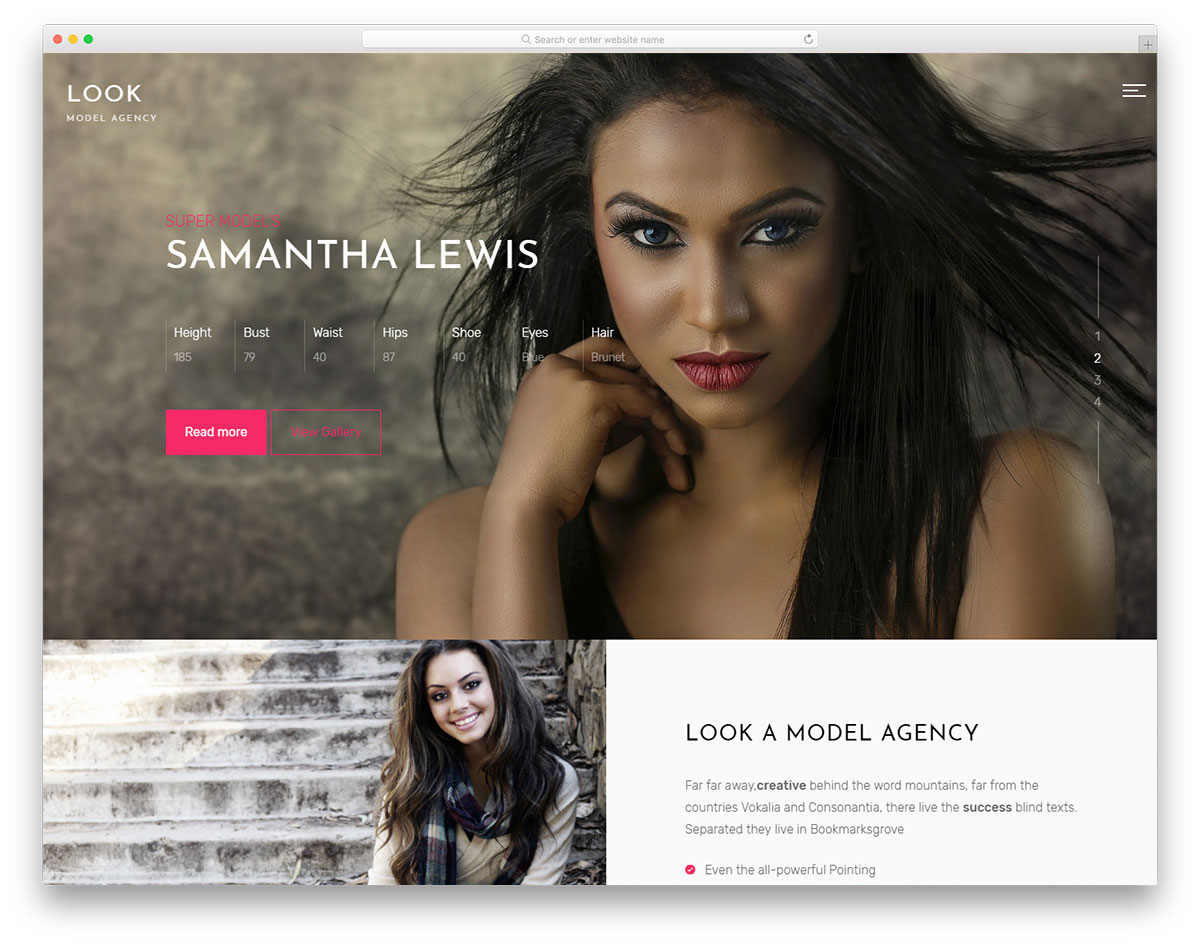 Look Free Model Agency Website Template 2023 Colorlib