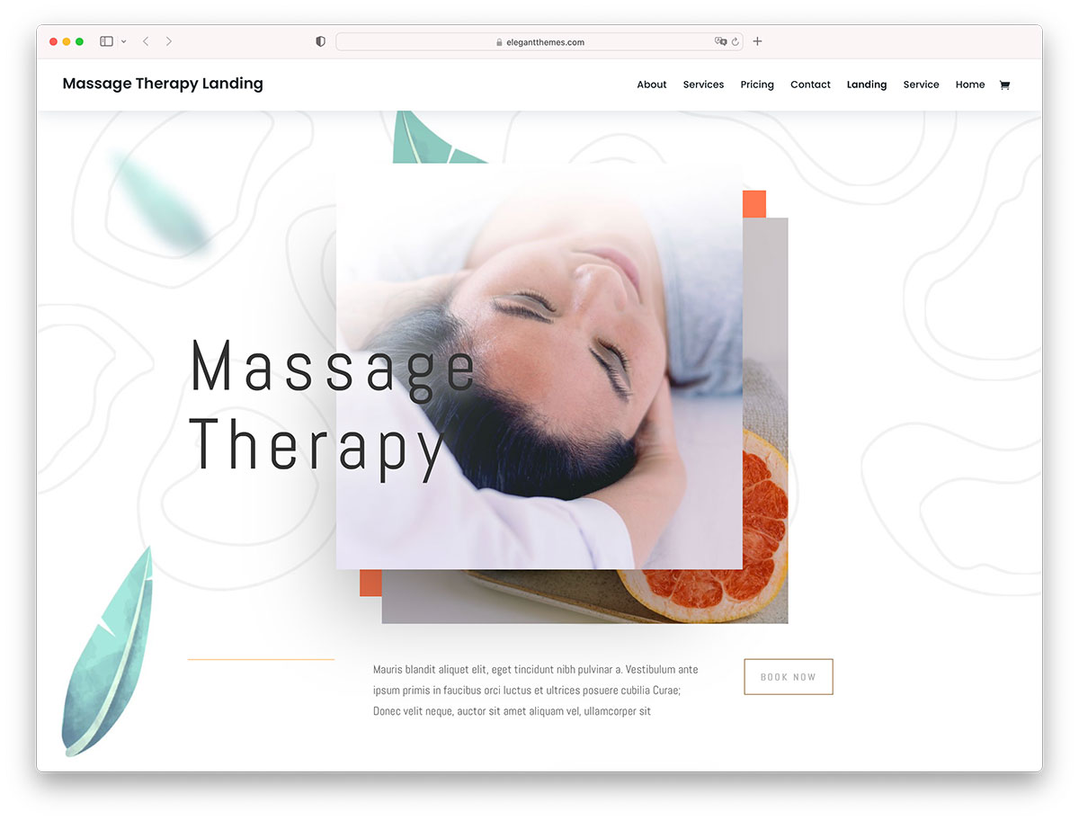 Divi - Massage website design