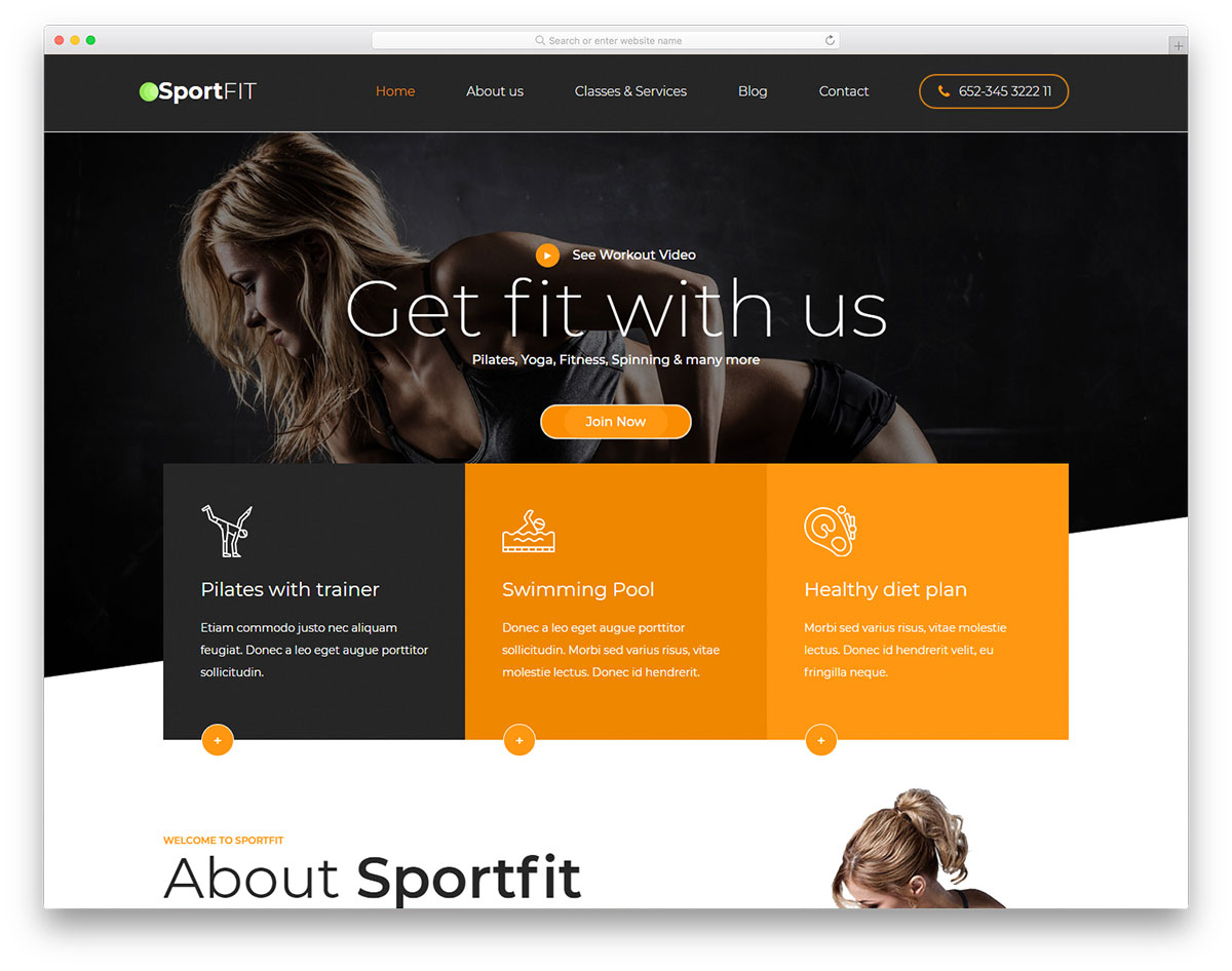 Sportsfit - Free Fitness Club Website Template 2024 - Colorlib