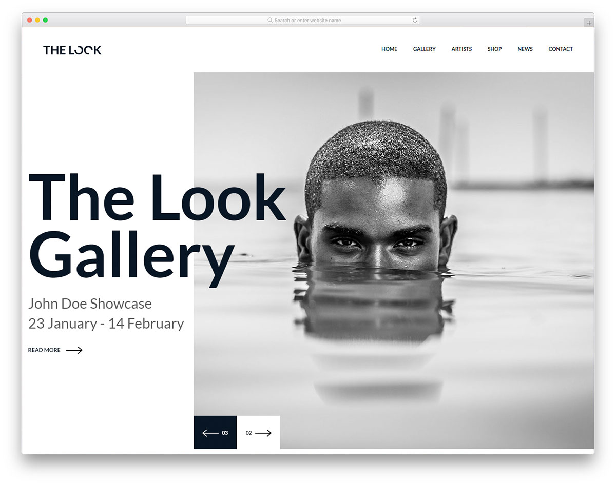 TheLook Free Art Gallery Website Template 2024 Colorlib