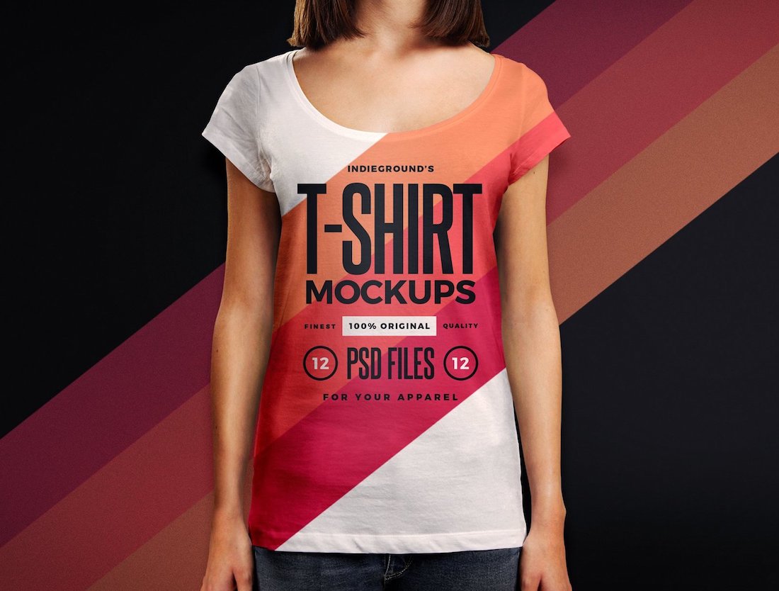 Lege med midnat Mutton 24 Best Woman T-Shirt Mockup Templates 2022 - Colorlib
