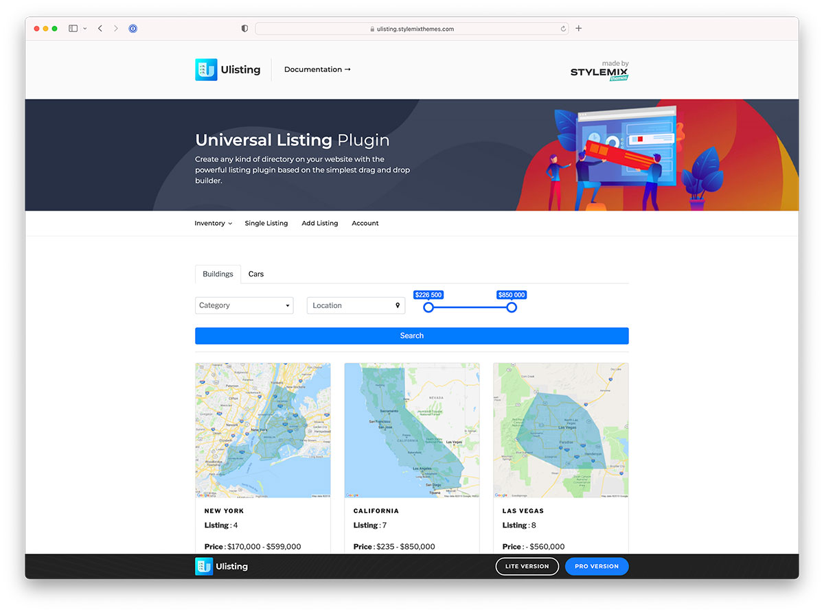 Listing, Classified Ads & Business Directory – uListing