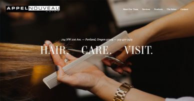hair salon website designs