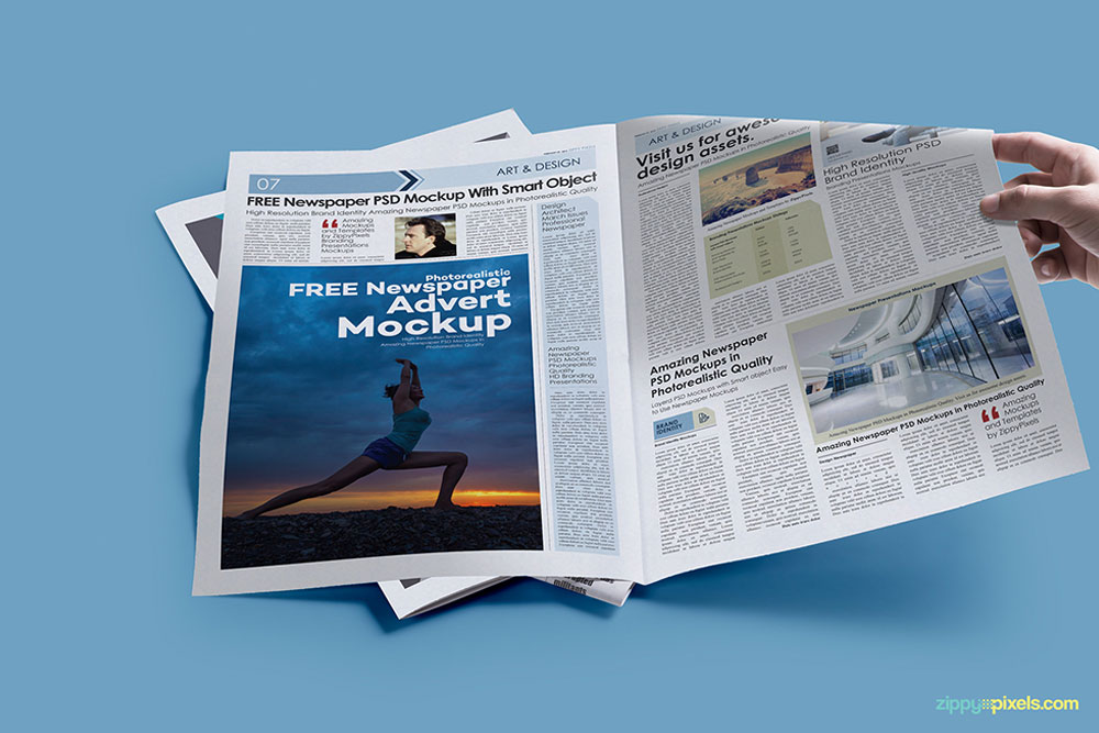 Download 30 Newspaper Mockups For Entrepreneurs and Editors 2020 ...