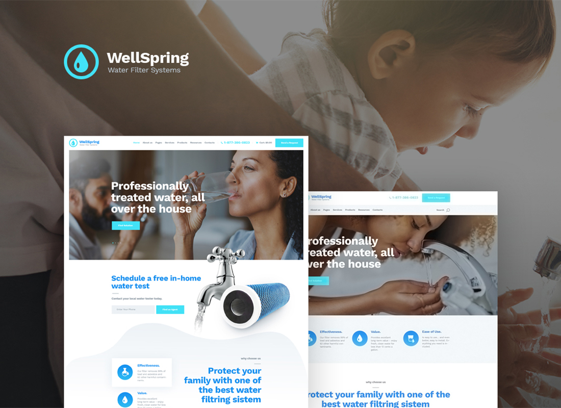 WellSpring | Water Filters & Drinking Water Delivery WordPress Theme
