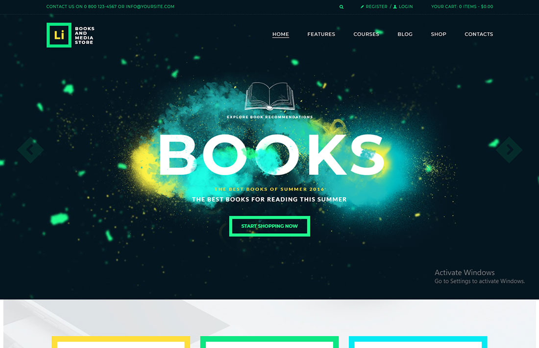 Bookstore WordPress theme