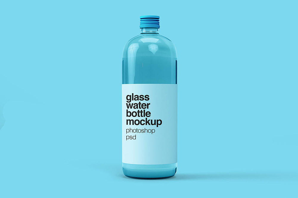 glass bottle mockup