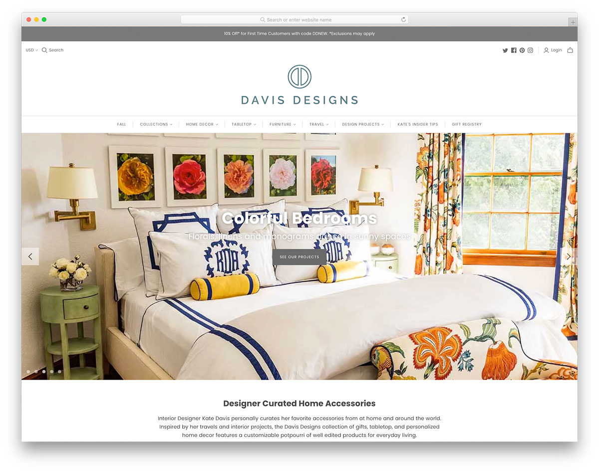 Davis Designs portfolio website