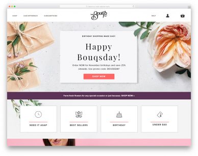 best florist website design