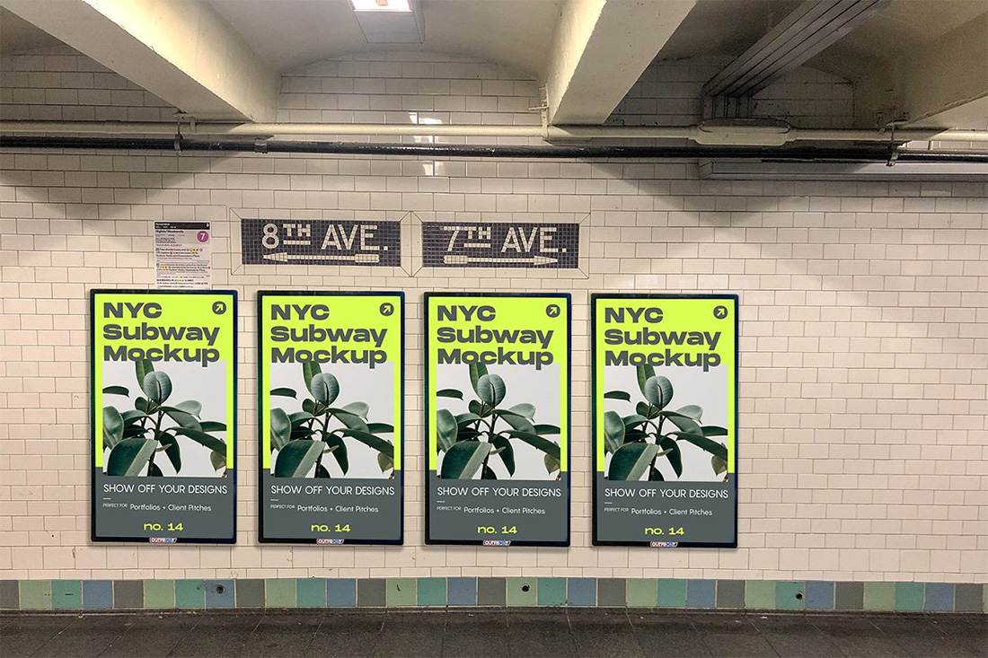 20 Free Subway Ad Mockups For Outdoor Advertising 2024 Colorlib