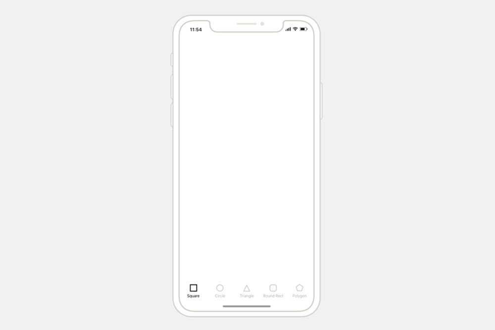 iphone outline mockup