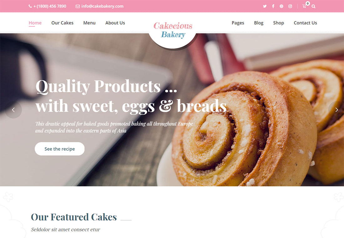 Cakecious - WordPress