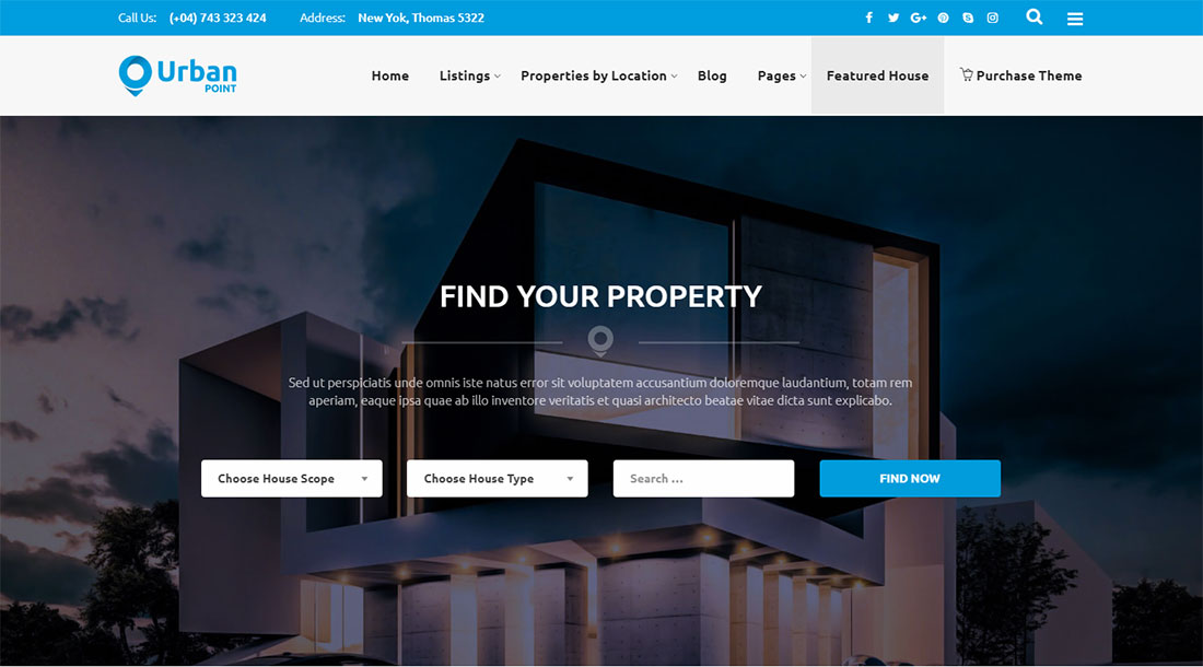 UrbanPoint - Property rental WordPress theme