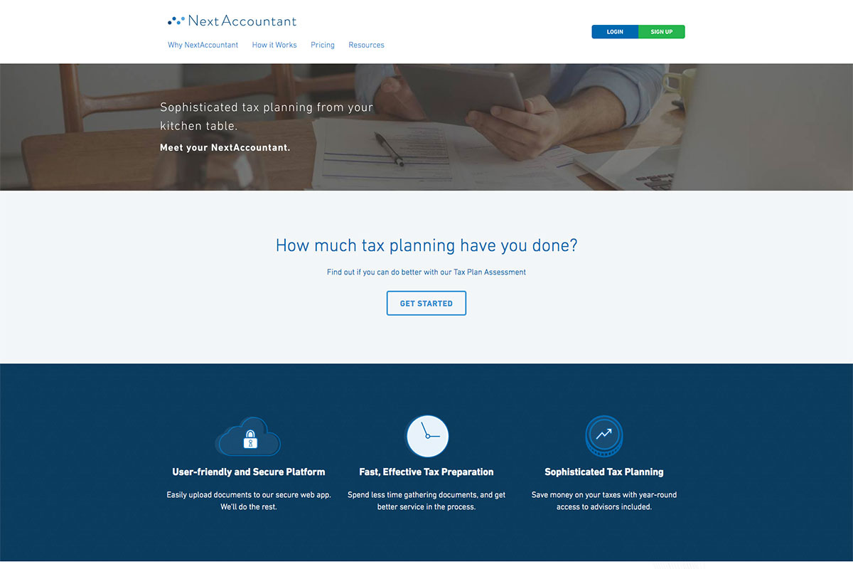 Next Accountant website design