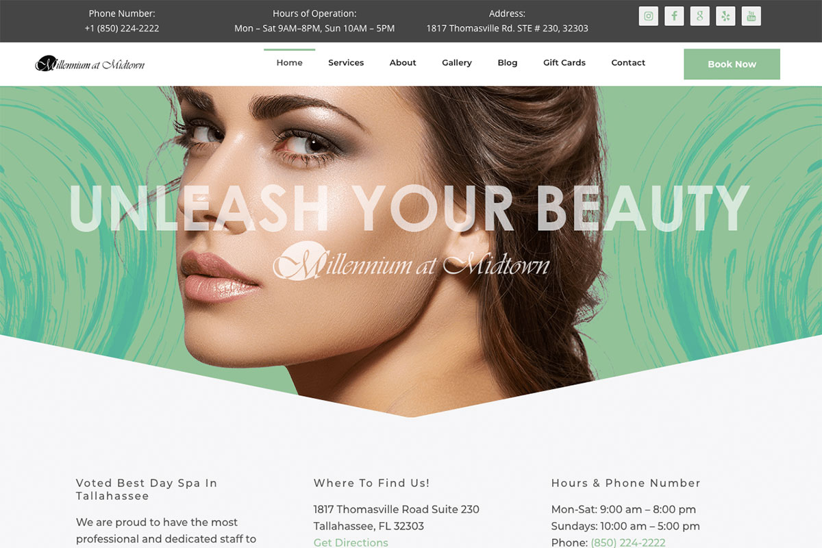 17 hair salon websites design