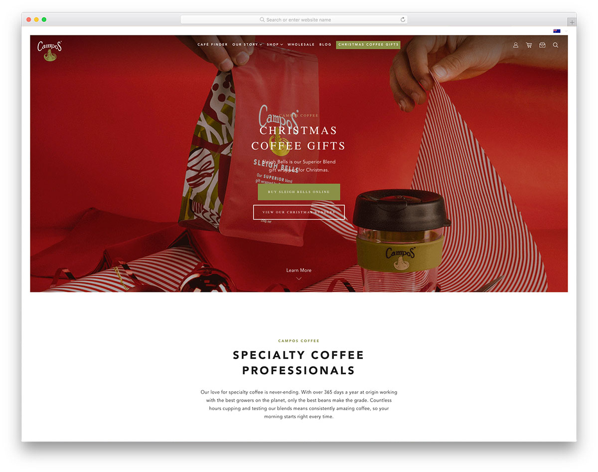Campos Coffee website