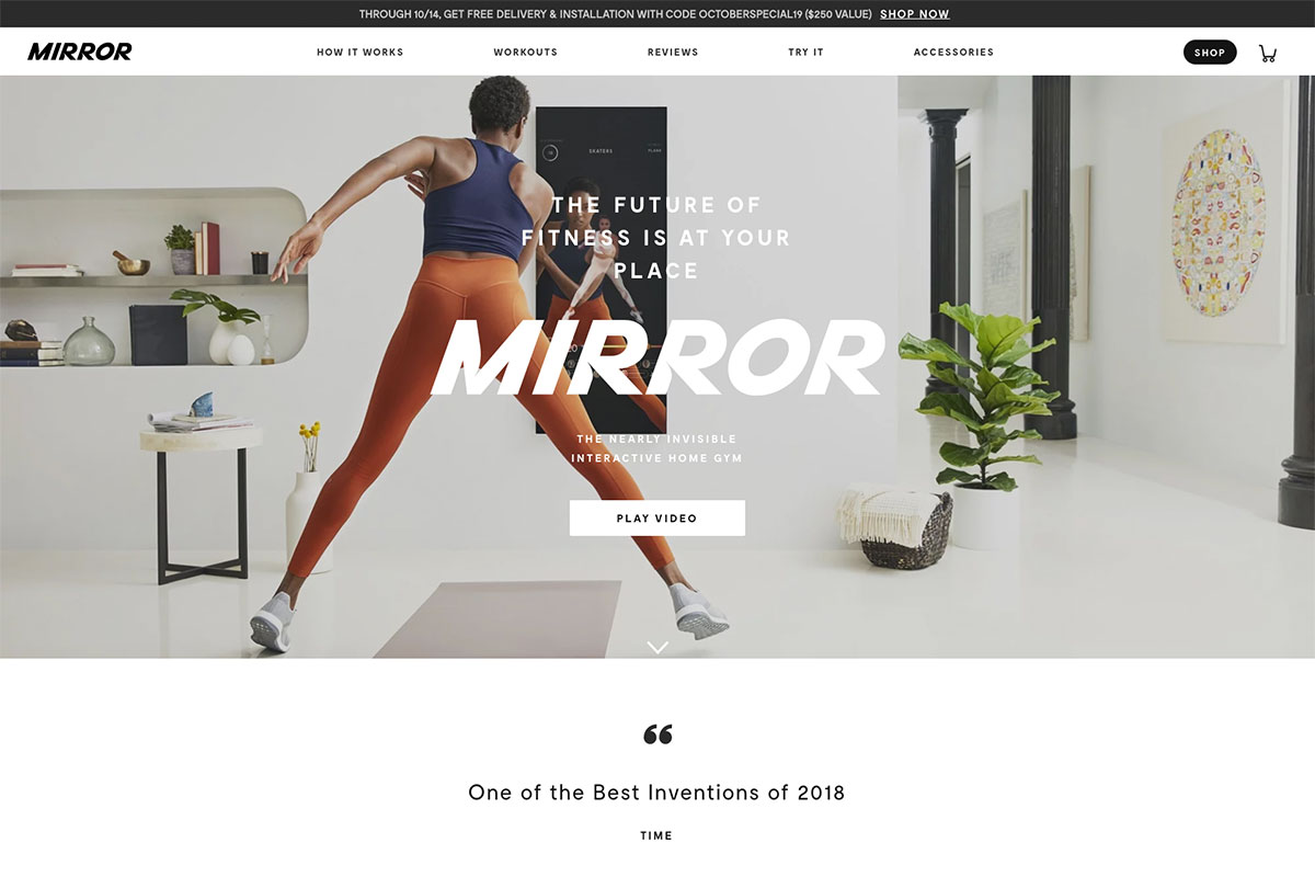 Mirror - gym website