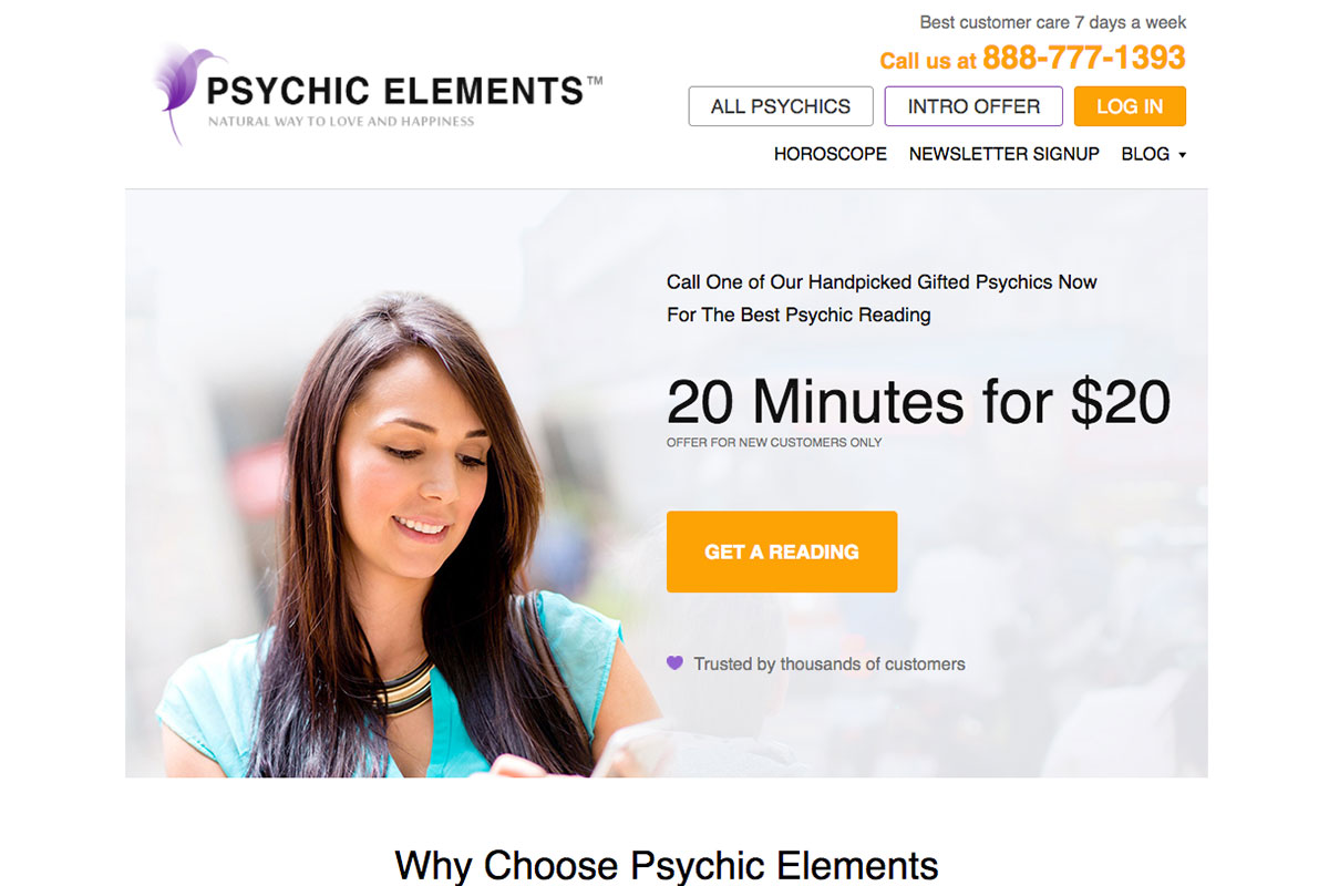 Psychic Elements - Psychic Website Design