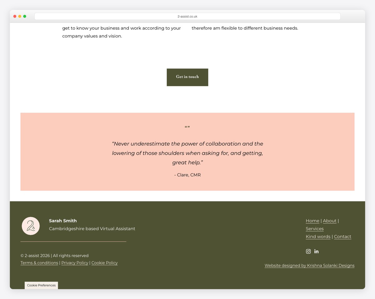 2-assist website example