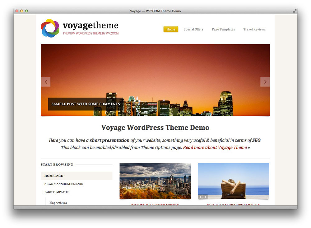 wordpress voyage theme