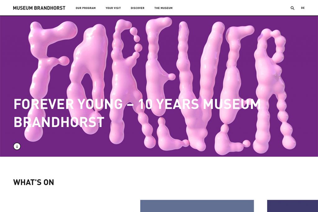 Museum Brandhorst website design
