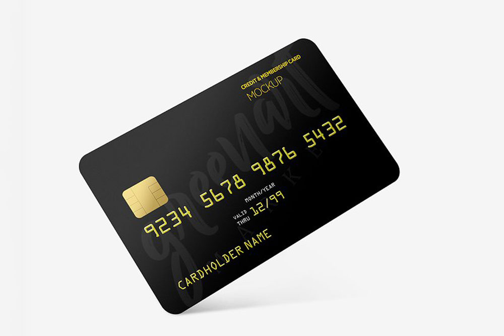 credit card mockup
