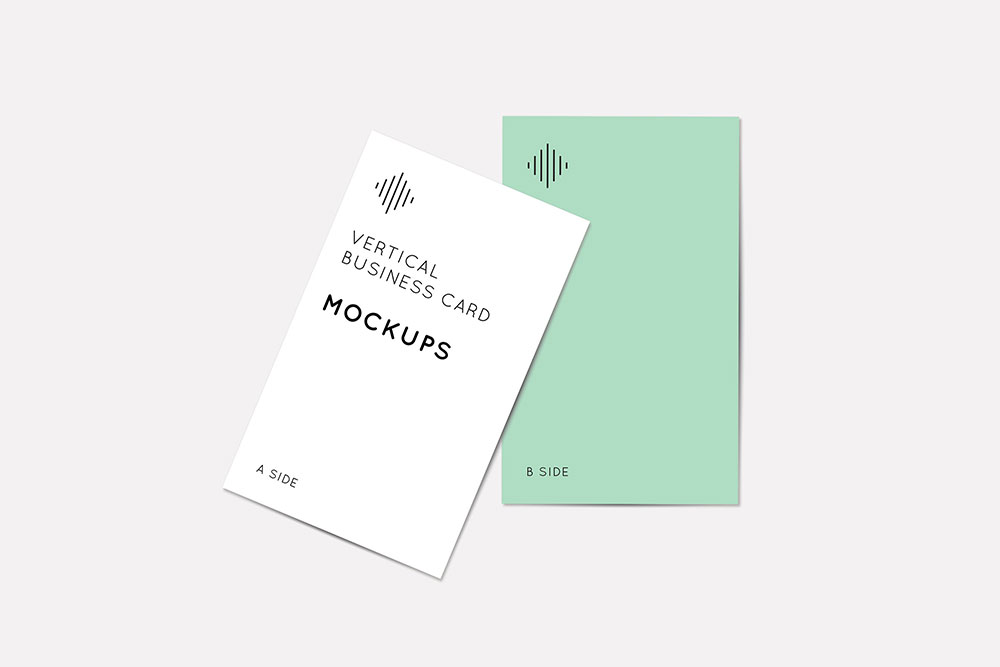 vertical business card mockup