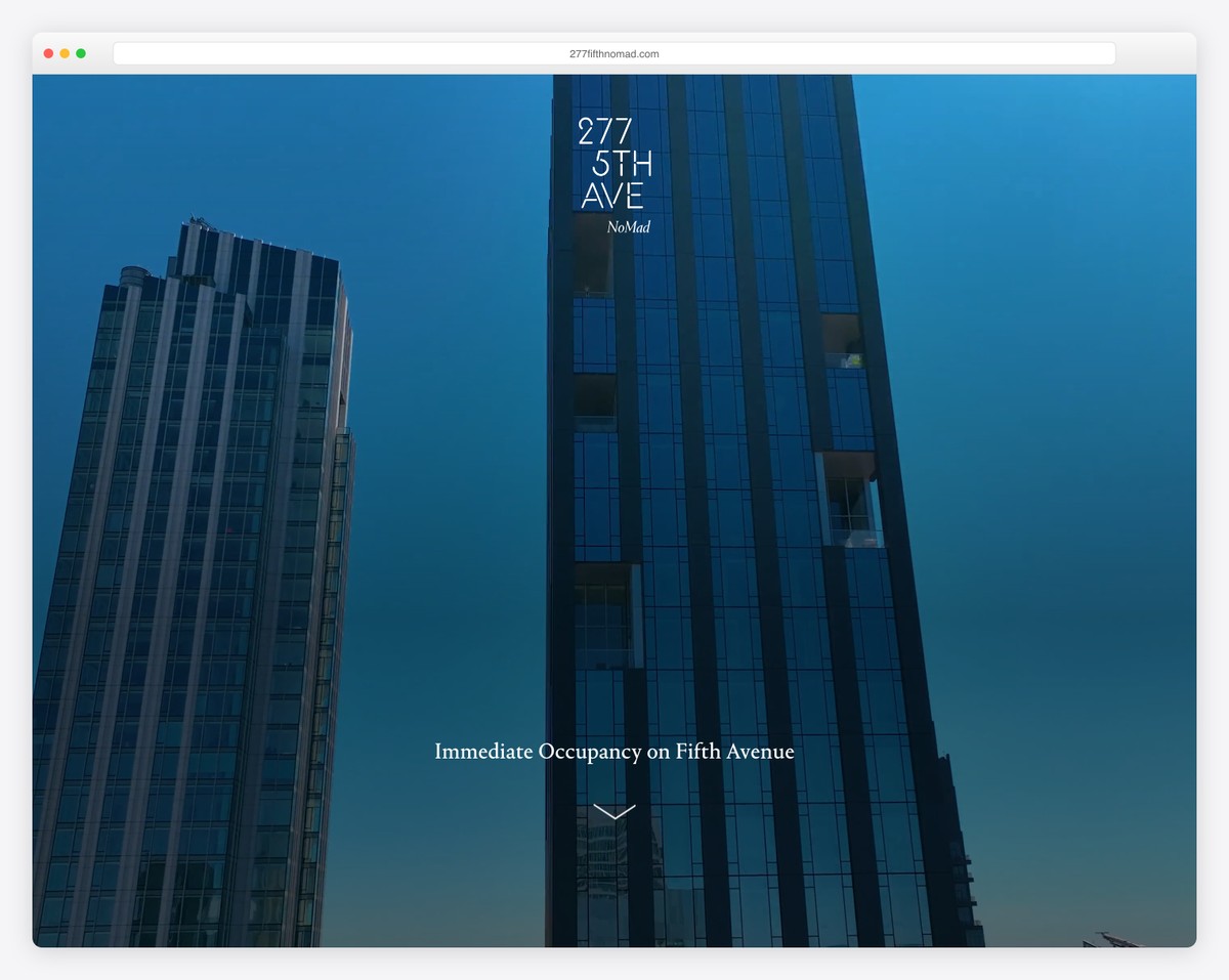 277 Fifth Nomad - WordPress website example in real estate